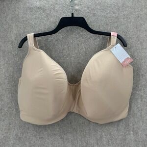 Cacique Lightly Lined Balconette Bra Womens 42K Beige Smooth Modern Collection